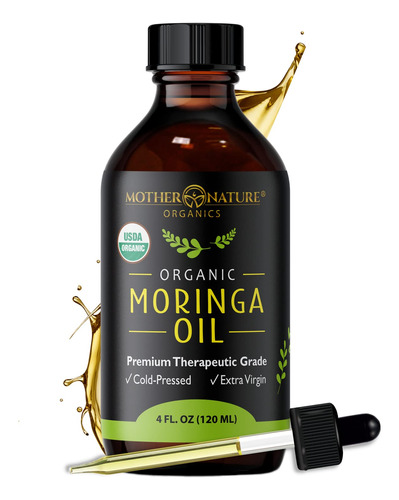 Aceite De Moringa Orgnico Certificado Por Usda, Prensado En