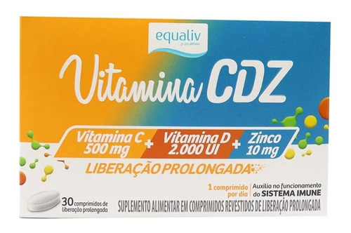 Vitamina Cdz D3 + C + Zinco Equaliv 30 Cápsulas