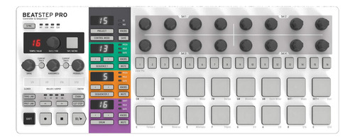 Arturia Beatstep Pro Sequencer Controller - Music Production Tool With Drum Machine Integration, Precise Beat Creation And Midi Control For Musicians And Djs Bundle With Protective Cover (2 Items)