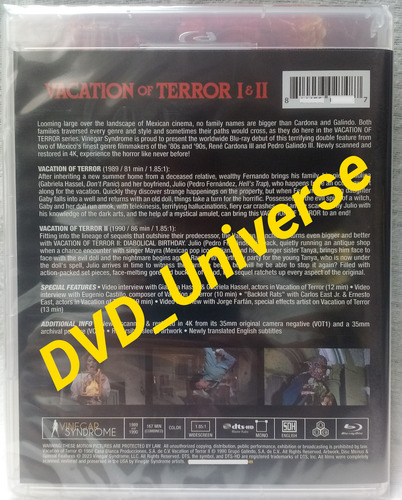 Blu-ray Vacaciones De Terror 1 Y 2 Limited Edition Slipcover (Usado)