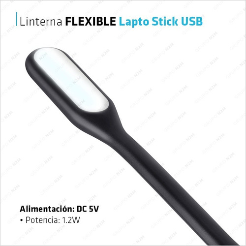 Imagen 3 de 10 de Luz Led Lampara Portatil Ultra Flexible Linterna Usb