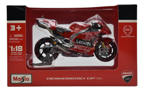 Ducati Desmosedici Gp 2022 Francesco Motocicleta 1:18 Maisto Color Rojo
