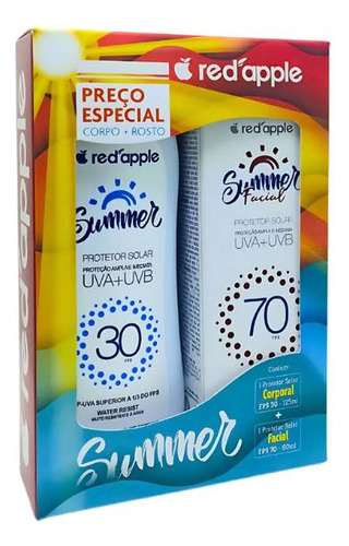 Kit Prot Summer Corporal 30 Fps + Facial 70 Fps - Red Apple