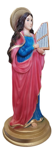 Santísima Virgen De Santa Cecilia De Los Músicos 30 Cm Color Tradicional