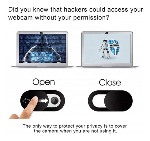 Imagen 7 de 7 de Protector Webcam Cubierta Anti-espía Privacidad Cámara Web