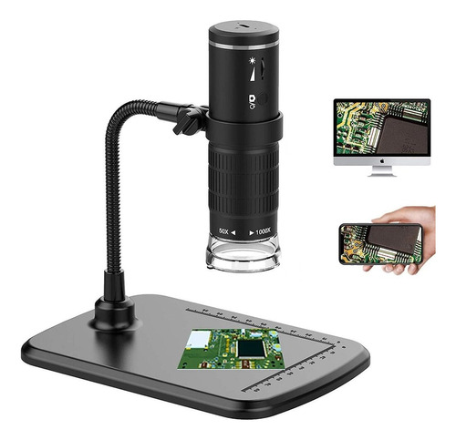 Microscopio Digital Inalámbrico 50x-1000x Para Teléfono Y Pc