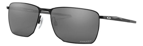 Óculos de sol Oakley Ejector Standard armação de metal c-5 cor satin black, lente black de plutonite prizm, haste satin black de metal c-5 - OO4142