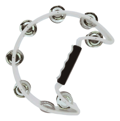 Pandeiro Pandeirola Meia Lua Mxt Cajon Percussão Branco