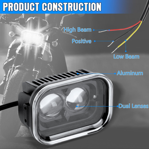 Luces De Conducción De Led De Motocicleta Universal De 4 De