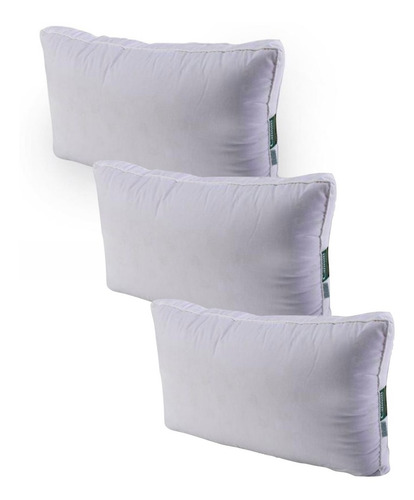 Pack X 3 Almohadas Cannon Exclusive 70x40 Fibra Siliconada