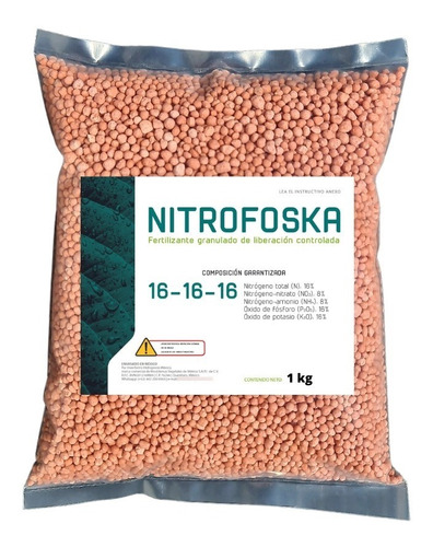 Fertilizante Granulado Nitrofoska Triple 16 Uso General 1kg