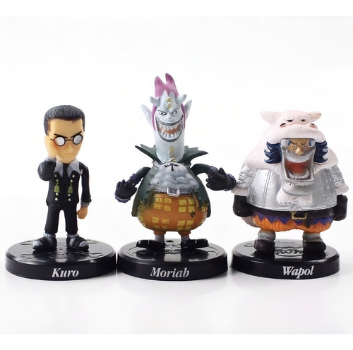 Kit 12 Bonecos Action Figure One Piece Luffy Kuro Enel Krieg
