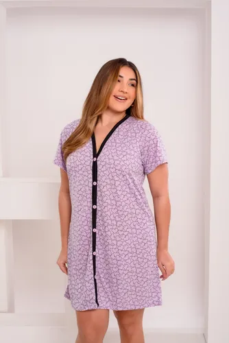 Camisola Americana Com Botões Pijama Mara
