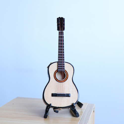 Guitarra Eléctrica De Madera En Escala 1/6 Con Juguetes En M