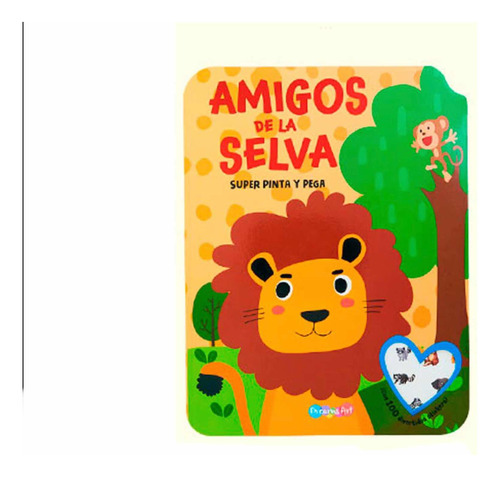 Libro Super Pinta Y Pega Amigos De La Selva Con Stickers