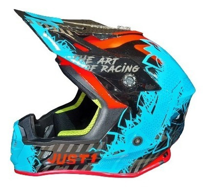 Casco Cross Just1 J38 Mask Azul Rojo Negro Enduro Tmr