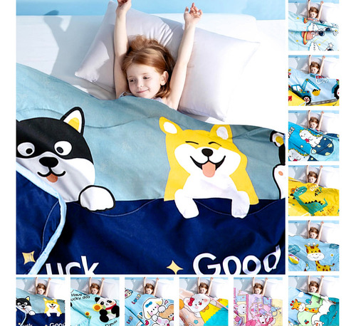 Manta Infantil De Dibujos Animados Colcha Infantil Verano Perros Animal Print