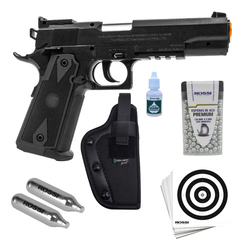 Pistola Pressão Rossi 1911 Tactical Airgun Co2 Esfera De Aço