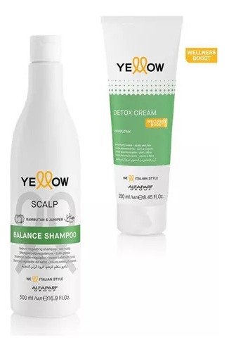 Kit Shampoo Yellow Scalp Balance E Yellow Scalp Detox Cream