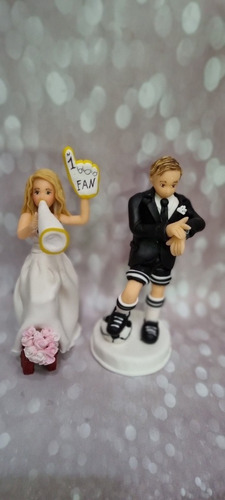 Adorno Para Torta Novio Rugbier...bodas Rugby