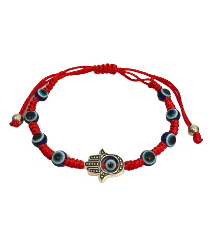 Pulsera Suerte Roja Amuleto Protectora Ojos Nazar Hamsa