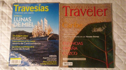 Lote 2 Revistas De Viajes Traveler Y Travesias