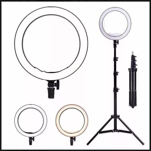 Ring Light Completo Iluminador Portátil 26cm + Tripé 2m Top