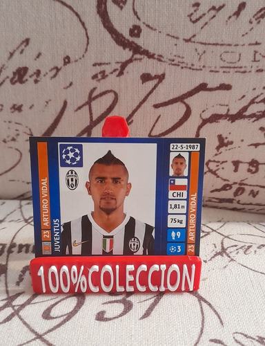 .- Lamina Arturo Vidal Juventus Champions 13-14 Panini