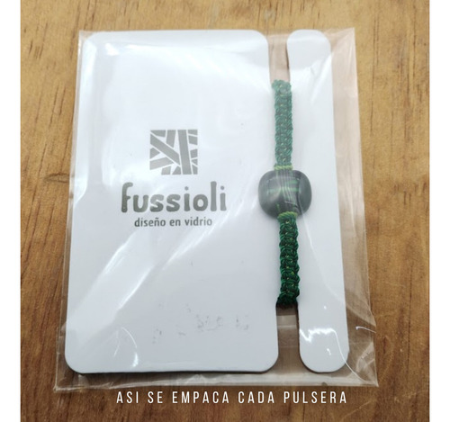 Pulsera Tejida Macramé Cactus Color Verde Oscuro Diámetro 7 Cm