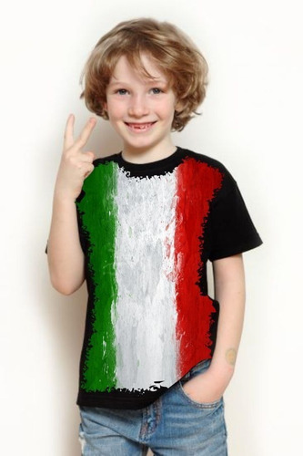 Camiseta Criança Frete Grátis Bandeira Itália Italy