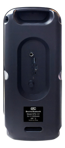 Parlante Bluetooth Gtc Con Luces Rgb Spg-141 Color Negro