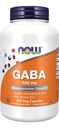 Gaba Now 500mg 200 Cáps Veg