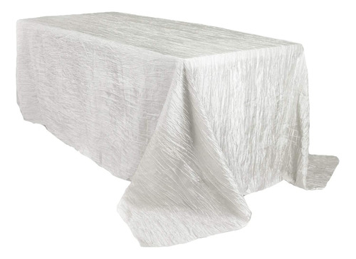 Mantel Para Mesa Rectangular 90 X 156 Pulgadas Blanco