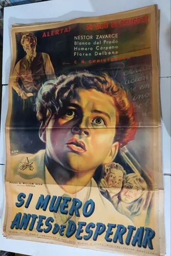 Antiguo Afiche Cine Original Si Muero Antes De Despertar-sb (Usado)