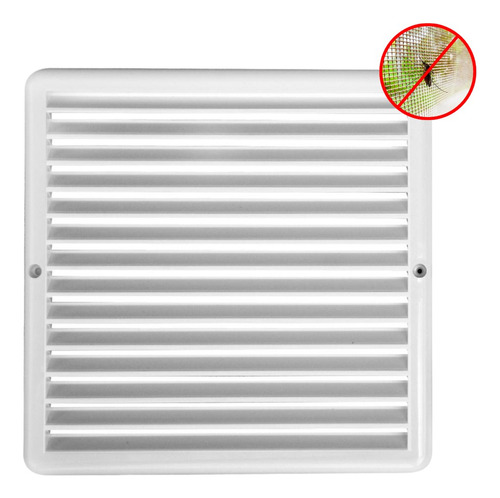 Grade De Ventilação Quadrada Itc 25x25 Cm / Com Tela Gq2525