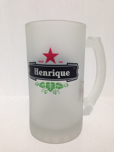 Caneca Chopp Cerveja 475ml Personalizada Com O Nome E Ano