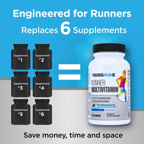 Peregrune Multivitaminas Runner Con Omega 3 Y Antioxidantes