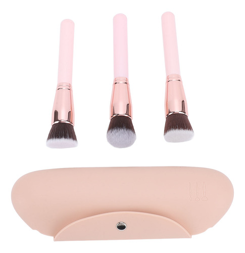 Set De Brochas Cosméticas De Silicona Para Maquillaje, 3 Pie
