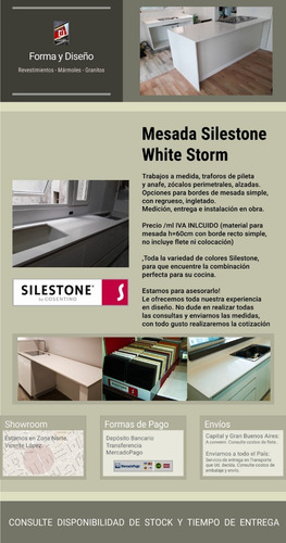Mesada Silestone White Storm, Cocina - Forma Y Diseño