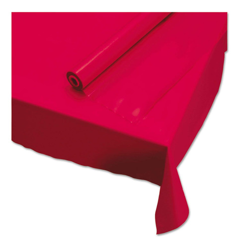 Rollo Plastico Para Mantel In) Color Rojo