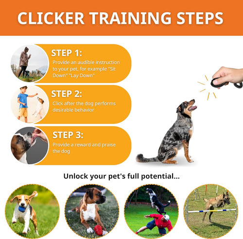 Clicker De Adiestramiento Para Perros Con Correa De Muñec...