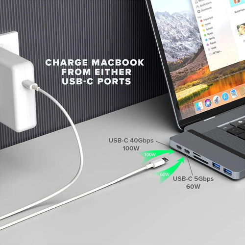 Hub Usb C Hyperdrive, Adaptador De Doble Concentrador Mac Ti