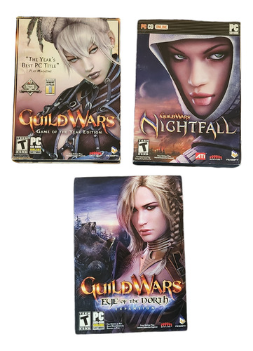 Lote Videojuegos Guild Wars Juego Pc Original Dvds Small Box (Usado)