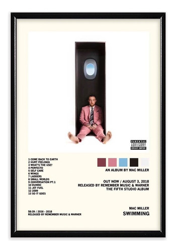 Mac Miller Álbum Music Tracklist Cuadros Con Marco Madera 