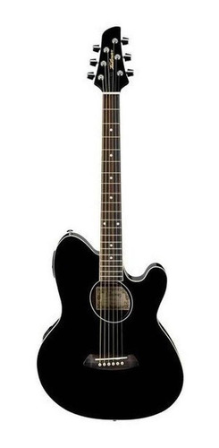 Imagen 1 de 2 de Guitarra acústica Ibanez Talman TCY10E para diestros black high gloss brillante