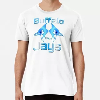 Remera Diseño De Patrón De Arte De Texto De Buffalo Blue Jay
