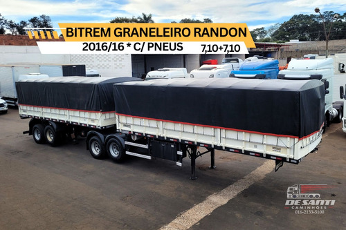 Carreta Bitrem Graneleira Randon Ano 2016/16 C/ Pneus