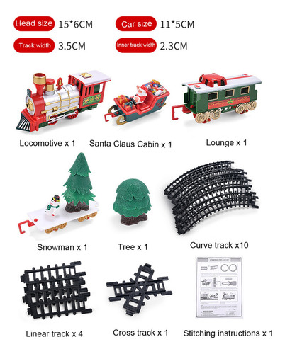 Set De Trenes Navideños Lights And Sounds Railway Tracks Toy