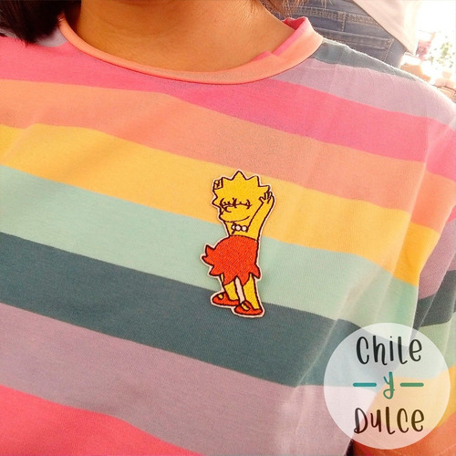 Parche Bordado Lisa Simpson Bailando Adherible