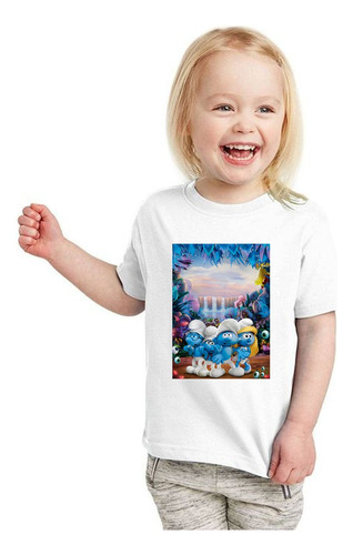 Remera Niño Niña Personalizada Los Pitufos Película